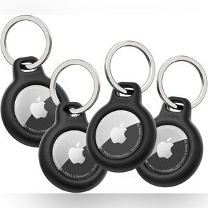 NIB! Belkin 4pk Apple AirTag Secure Holder with Key Ring